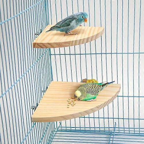 (10cm) Elevated Wooden Perch Platform for Hamster Gerbil Rat Small Pet Cage Accessory 1