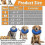 (Blue, L) Inflatable Dog Collar Surgery Cone - Quick Release Adjust Fit Stop Stitch Bite Lick Wound 2