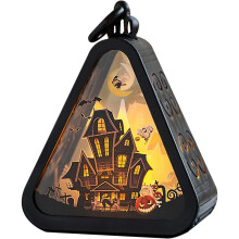 Halloween Pumpkin Candle Holder Plastic Table Decor for Indoor Outdoor