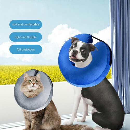 (Blue, XS) Comodo collare gonfiabile per cani, ideale per il recupero e la sicurezza. 2