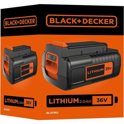 36V 2Ah lithium battery, compatible with all BLACK+DECKER 36V tools, no memory effect, low self-discharge 2