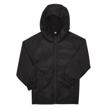 (12-13 Years, Black) B&C Childrens/Kids #Reset Windbreaker