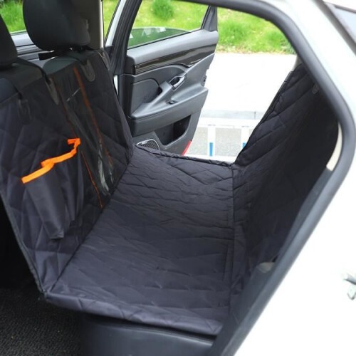 Housse de siège pour chien - Imperméable - 147 x 137 cm - Noire - Fenêtre de visualisation - Résistante 2