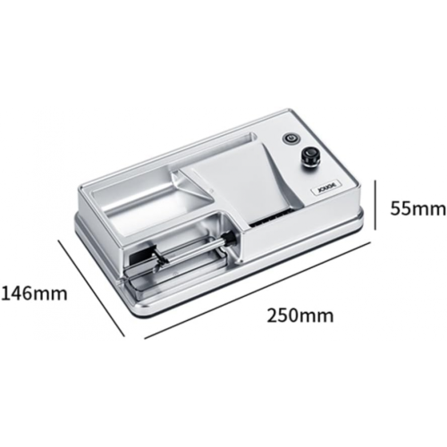 (Black) Electric cigarette rolling machine, cigarette stuffing machine with automatic adjustment for standard tube size 0.31" 2