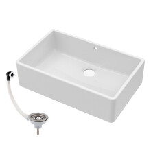 1 Bowl Fireclay Butler Kitchen Sink Overflow & Waste - 795mm