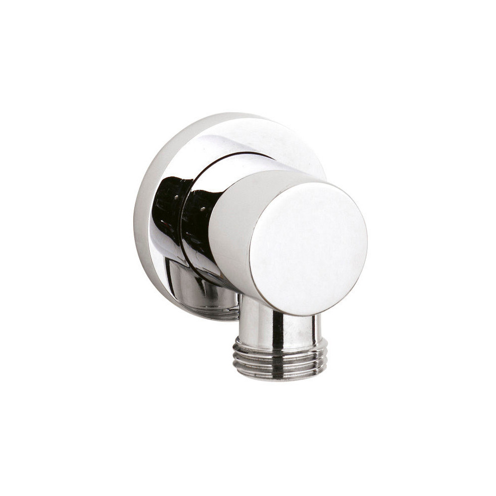 Round Minimalist Outlet Elbow - Chrome 5056211845348