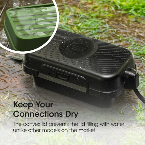 SLx Small Weatherproof Outdoor Electrical Box IP56 Extension Lead Protector 1