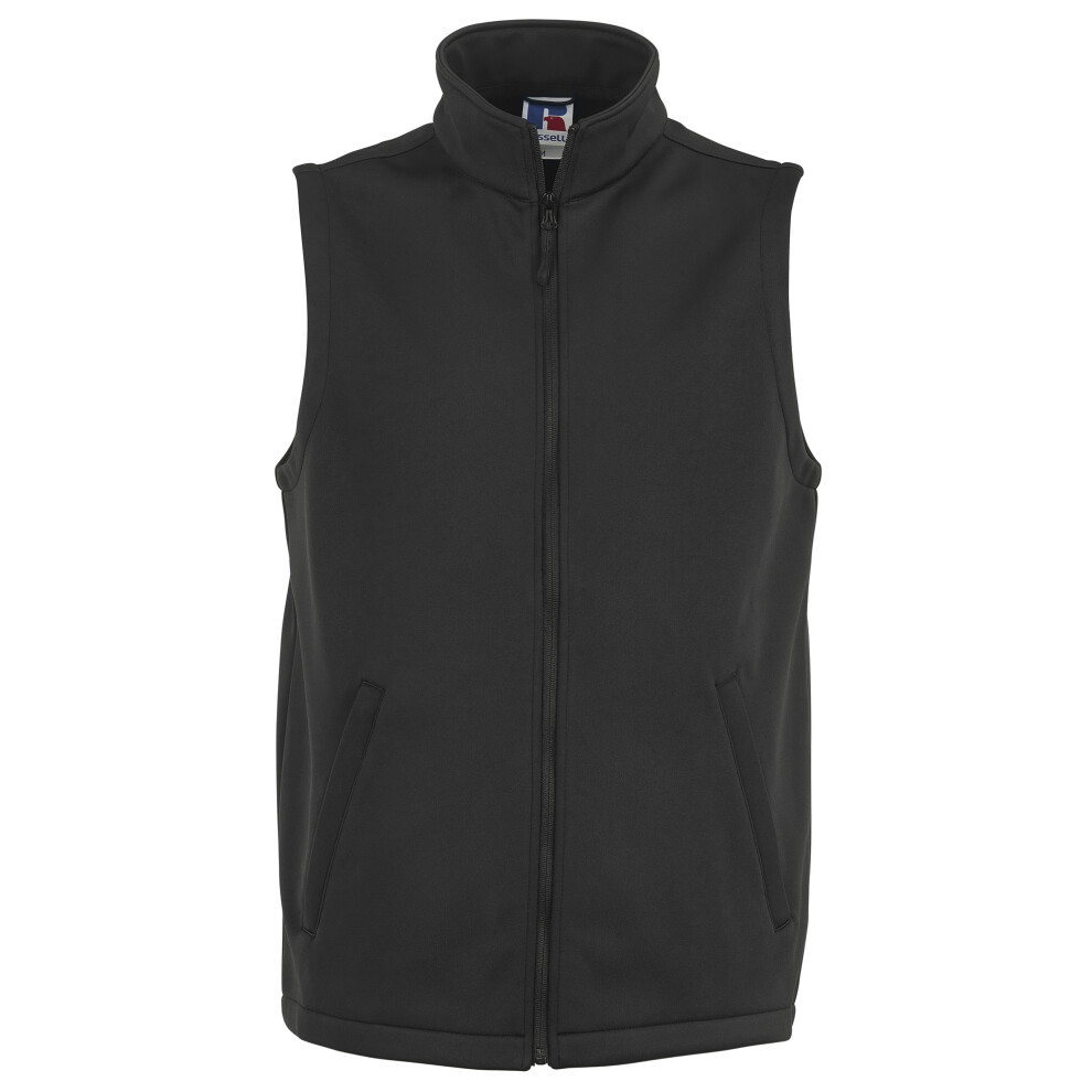 Russell (Xl, Black) Mens Smart Softshell Gilet Jacket