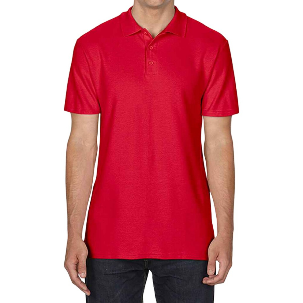 Gildan (4Xl, Red) Unisex Adult Softstyle Polo Shirt