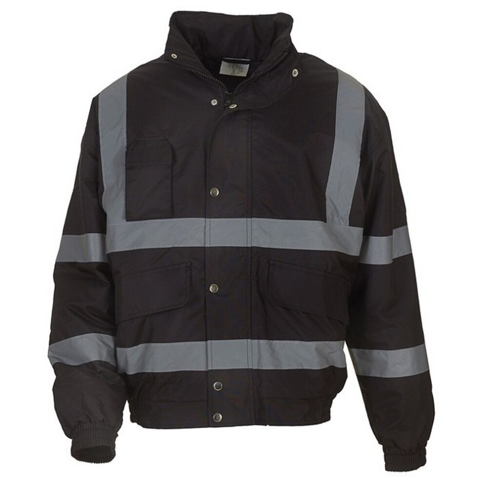 (6Xl, Black) Yoko Unisex Adult Classic Hi-Vis Bomber Jacket 5063470167920