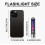 Black UV Flashlight for Hygiene Inspection and Outdoor Detection, USB Rechargeable Compact Blacklight Torch 4