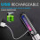 Black UV Flashlight for Hygiene Inspection and Outdoor Detection, USB Rechargeable Compact Blacklight Torch 5