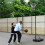 Freestanding Netball Post 245.5-305 cm Height Adjustable Portable w/ Wheels 2