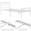 White Single Metal Bed Frame w/ Headboard Solid Slatted Base for Adults Teenager 2