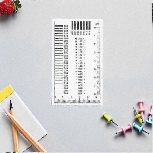 Construction Crack Width Ruler 2-Pack Transparent Scratch and Spot Inspection Tool AS 2