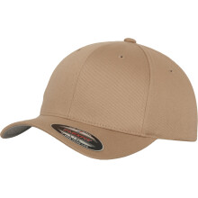 (SM, Khaki) Yupoong Mens Flexfit Fitted Baseball Cap (Pack of 2)