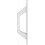 White Aluminum Straight Handle Sliding/Removable Doors - 200x24x43mm - Ergonomic Grip 3