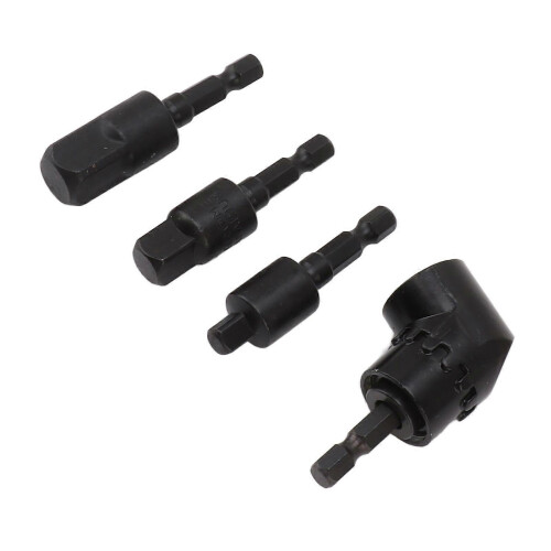 360 Degree Rotatable Hex Shank Socket Adapter 105 Angle Screwdriver Drill Bit Set 2