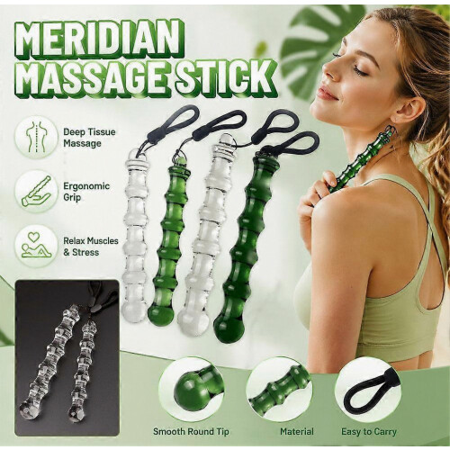 Glass Massage Wand, Temperature Versatile, Ergonomic Design, 19.5 cm, Smooth Durable Glass Handle 1