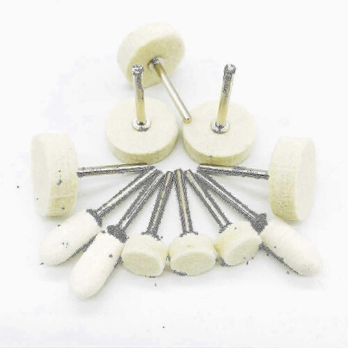 Complete 200Pc Wool Buffing Pad Set for Dremel Auto Polishing Cleaning Kit 1