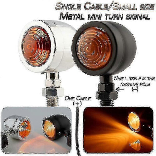 Retro-Frontblinker, ein Paar robuste, wasserdichte Motorradblinker, Mini-Blinker 1