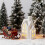 Hollow Ceramic House LED Candlestick Night Light Christmas Desktop Decoration Craft 4