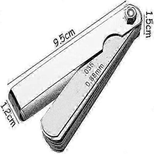 32 Blade Metric Feeler Gauge Set Precision Measuring Tool 1