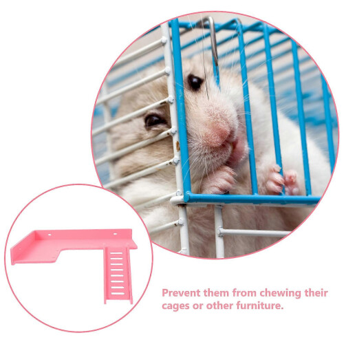 st trä L-formad klätterstege för hamster, stativplattform för burlek 2