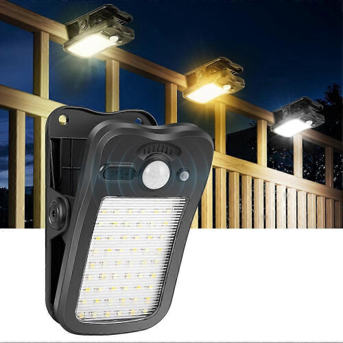 Clip On Solar Motion Light USB Charging Flood Security Light for Fence Railling Camping 1