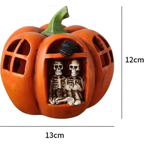 Creative LED Resin Hollow Skull Pumpkin Halloween Lamp 1