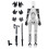 2X Fullt ledad 3D-utskriven robot actionfigur vit för stop motion-animation 2