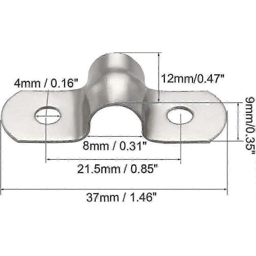 20 τεμάχια σφιγκτήρας σωλήνα U 8 mm από ανοξείδωτο χάλυβα 304, άκαμπτος σφι 1