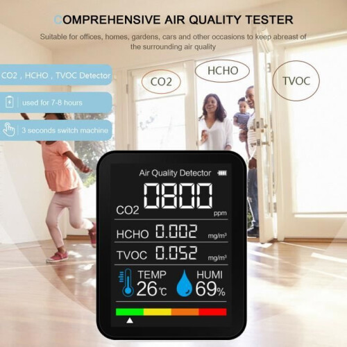 Smart CO2 Detector - YOUKUKE - Multi-detection - 400-5000PPM 1