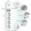 Surge protector power strip with 4 outlets + 4 USB Type E ports, 10A 2500W, 2m cable - White 4