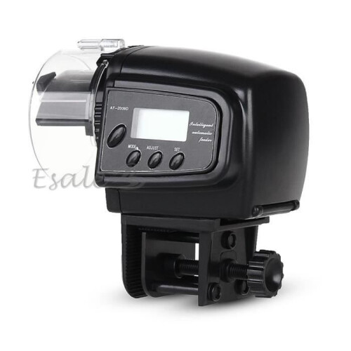 Automatic Digital Feeder - Small Aquarium - Black - Internal Power Supply - Battery 1