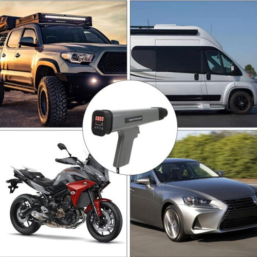 12V Professional Digital Inductive Display Timing Light for Car, Motorcycle, and Gasoline Engine Ignition Synchronization Lam 1