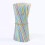 300 Pieces Plastic Drinking Straws 8 Inches Long Multi-colored Striped Bedable 5