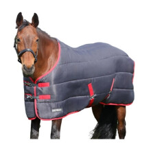 (6' 3", Charcoal/Red) HYCONIC Standard-Neck 250g Horse Stable Rug