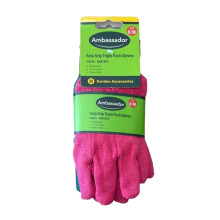 (M, Pink/Green/Teal) Ambassador Unisex Adult Cotton Gloves (Pack of 3)