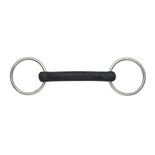 (5.5in, Black/Silver) Shires Hard Rubber Horse Snaffle Bit