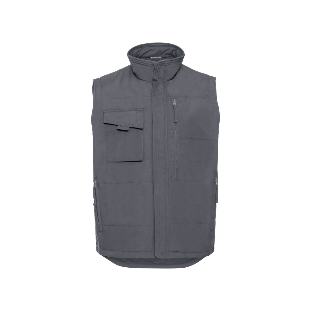 Russell (Xl, Convoy Grey) Mens Heavy Duty Gilet
