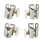 4Pcs Chrome Shower Door Roller Wheel Glass Screen 1