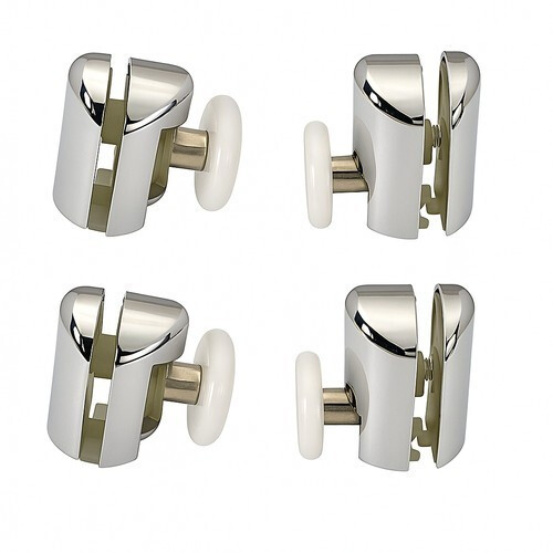 4Pcs Chrome Shower Door Roller Wheel Glass Screen