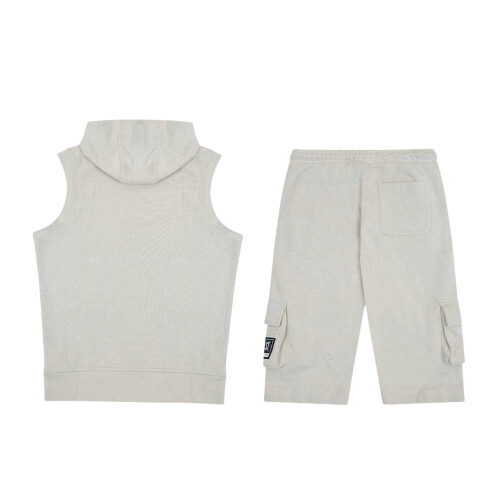 (M, Silver Cloud) Everlast Boys Sweatshirt and Shorts Set 1
