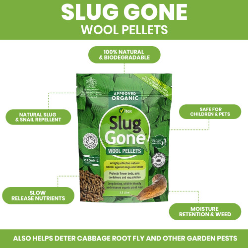 Vitax Vitax Slug Gone Wool Pellets Snail Barrier 3.5L 1