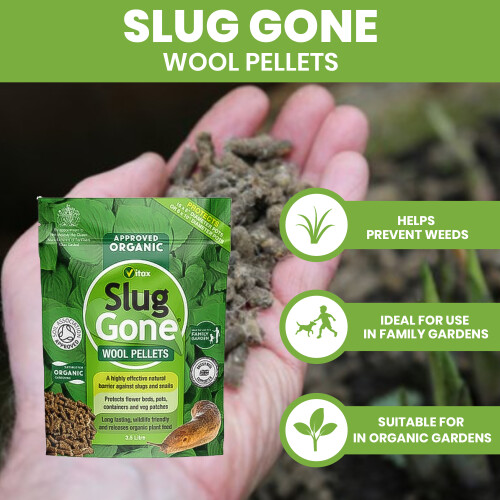 Vitax Vitax Slug Gone Wool Pellets Snail Barrier 3.5L 2