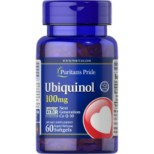 Ubiquinol CoQ10 libertação rápida 100 mg 60 Sgel Puritans Pride