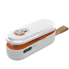Bag Sealer, Rechargeable Heat Sealer with Cutter and Magnet Portable Design ,Bag Resealer for Food Storage White