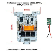 10X18650 BL1850 Li-Ion Battery Case Kit for BL1860 BL1850 Power Tool Fast Charging PCB Protection Circuit Board