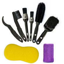 Ensemble de Brosses de Nettoyage 8 Pièce Outil de Nettoyage de Vélo Kit de Brosses Complet pour Vélos de Montagne, de Route, , BMX et Pliants